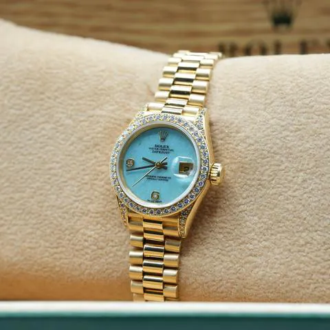 Rolex Lady-Datejust 69158 26mm Yellow gold Blue 10