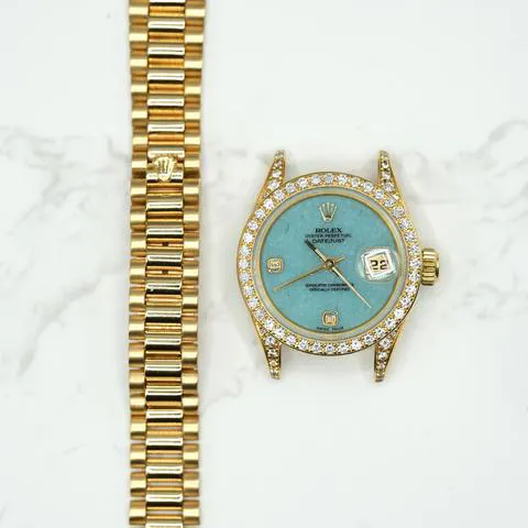 Rolex Lady-Datejust 69158 26mm Yellow gold Blue 11