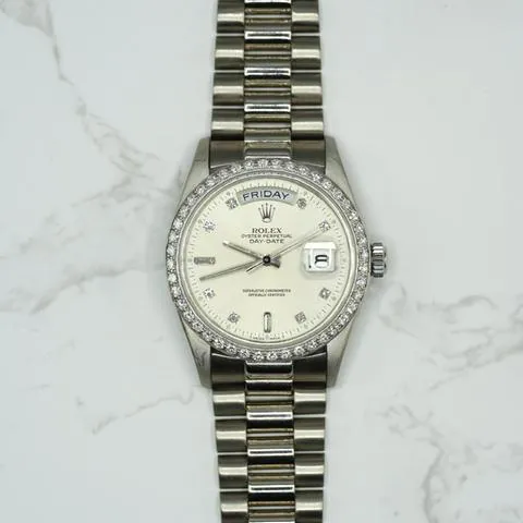 Rolex Day-Date 36 18049 36mm White gold Silver 5