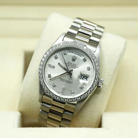 Rolex Day-Date 36 18049 36mm White gold Silver 6