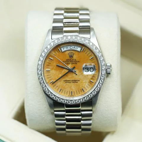 Rolex Day-Date 36 18049 36mm White gold Brown