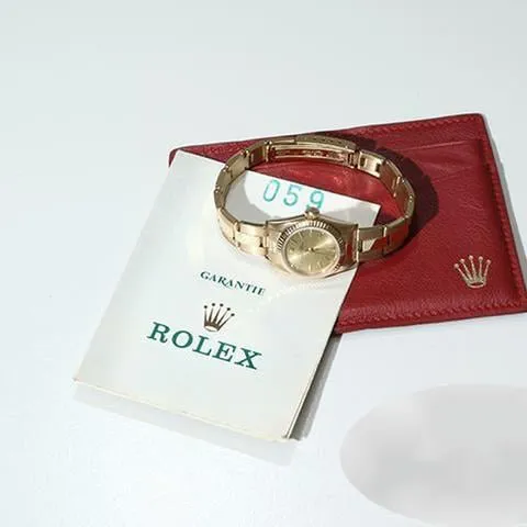 Rolex Oyster Perpetual 26 67198 26mm Yellow gold Champagne 6