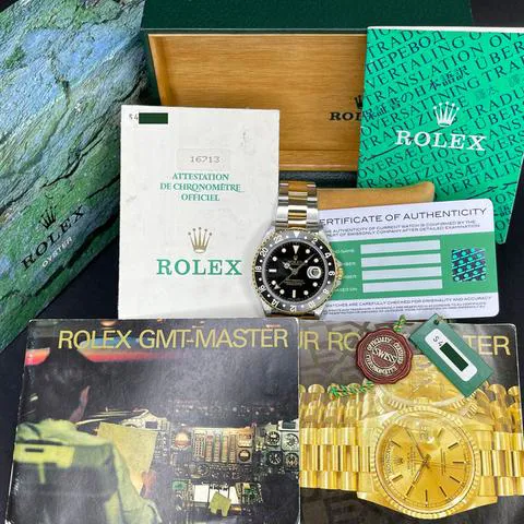 Rolex GMT-Master II 16713 40mm Yellow gold and Stainless steel Black 1