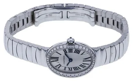 Cartier Mini Baignoire WB520025 25.5mm White gold Silver 1