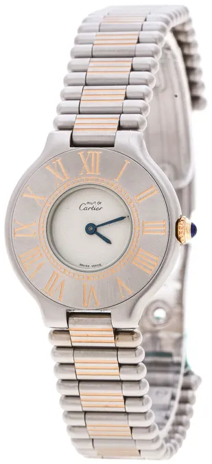 Cartier Must de Cartier 28mm Yellow gold and stainless steel Gray