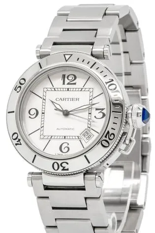 Cartier Pasha Seatimer W31080M7 40mm Stainless steel Silver