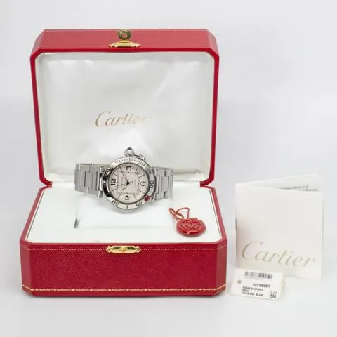 Cartier Pasha Seatimer W31080M7 40mm Stainless steel Silver 1