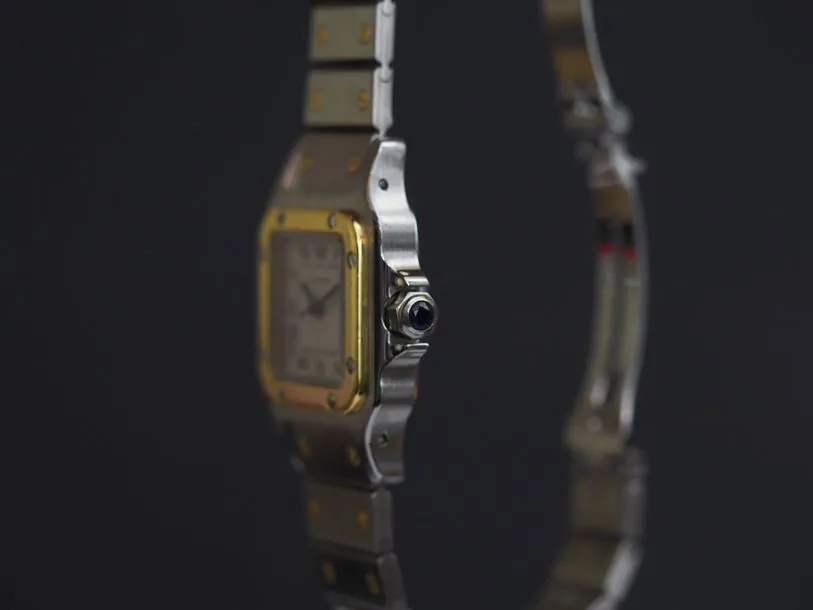 Cartier Santos 0902 24mm Yellow gold and Stainless steel White 3