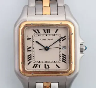 Cartier Santos 183957 Yellow gold and Stainless steel Silver