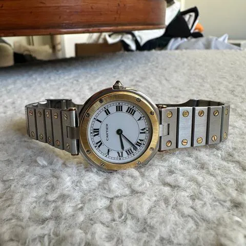 Cartier Santos 8191 27mm Yellow gold and Stainless steel White