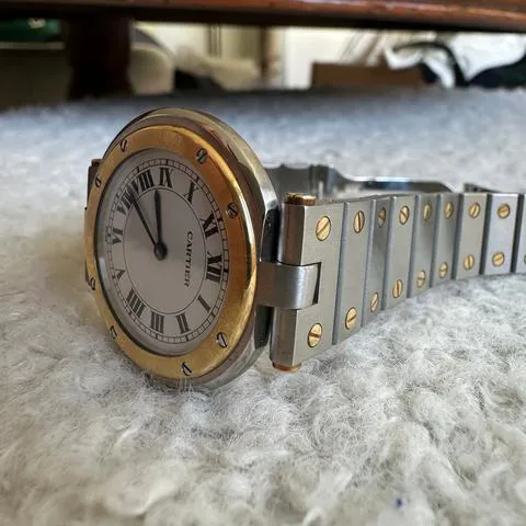 Cartier Santos 8191 27mm Yellow gold and Stainless steel White 2