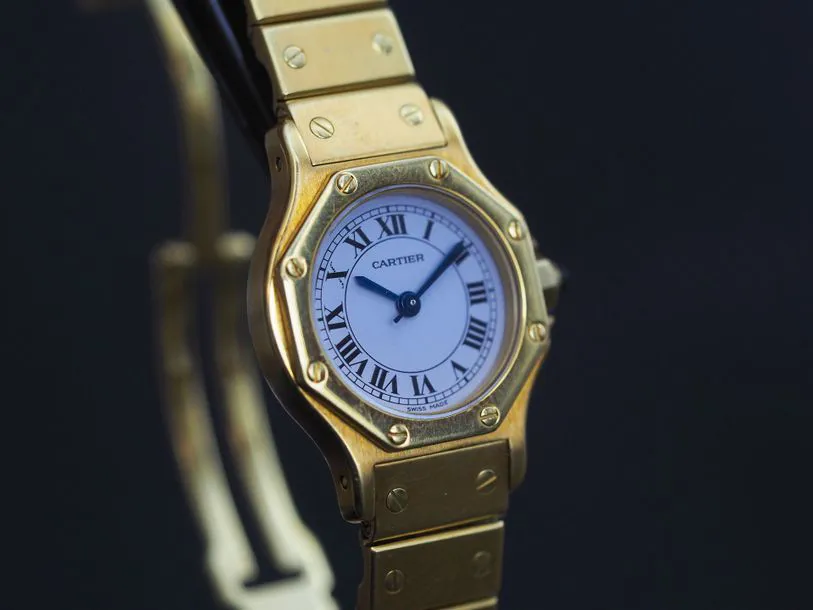 Cartier Santos Octagon 0906 25mm Yellow gold White