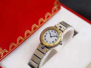 Cartier Santos 8191 Yellow gold and Stainless steel White