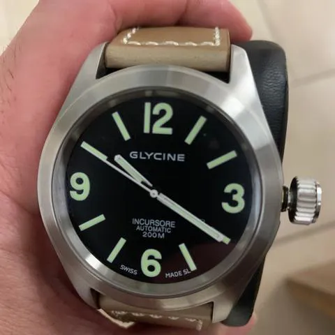 Glycine Incursore 3874 46mm Stainless steel Black