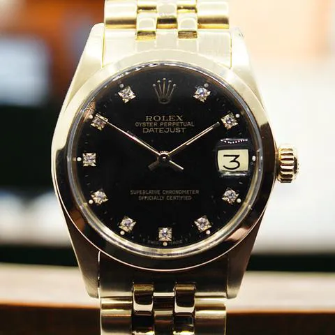 Rolex Datejust 31 6824 31mm Yellow gold Black