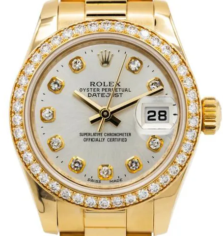 Rolex Lady-Datejust 179138 26mm Yellow gold Silver