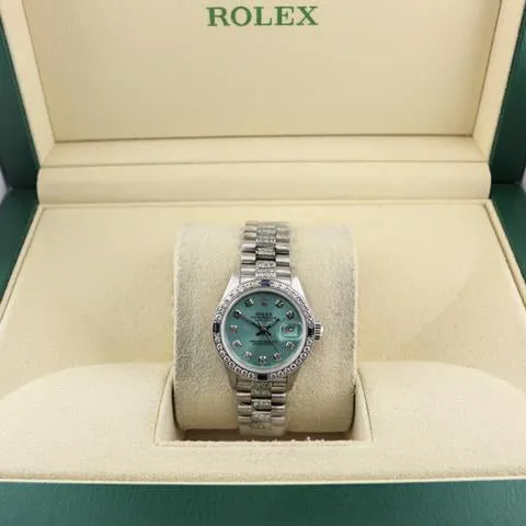 Rolex Lady-Datejust 69139 26mm White gold Blue