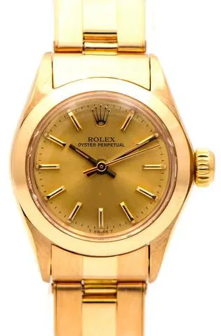 Rolex Oyster Perpetual 26 6718 26mm Yellow gold Champagne