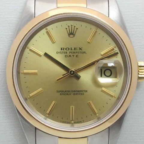 Rolex Oyster Perpetual Date 15203 34mm Yellow gold and Stainless steel