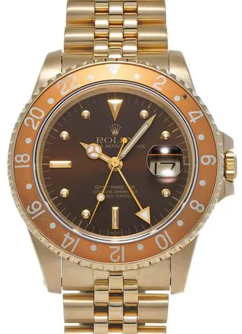 Rolex GMT-Master 16758 40mm Yellow gold Brown