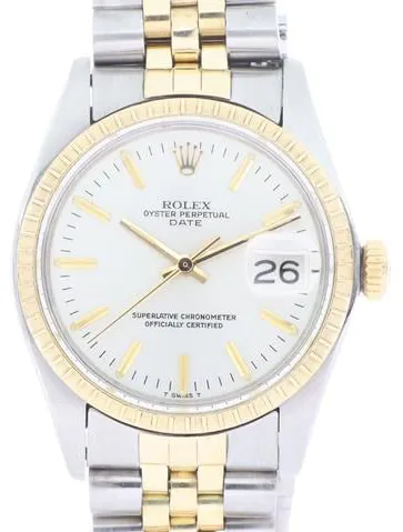 Rolex Oyster Perpetual Date 1505 34mm Yellow gold and Stainless steel White