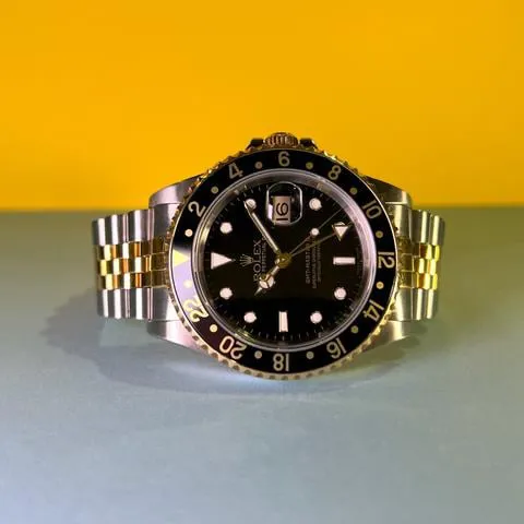 Rolex GMT-Master II 16713 40mm Yellow gold and Stainless steel Black