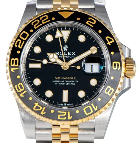 Rolex GMT-Master II 126713GRNR 40mm Yellow gold and Stainless steel Black