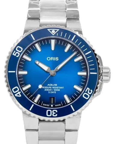 Oris Aquis 01 400 7763 4135-07 8 24 09PEB 43.5mm Stainless steel Blue