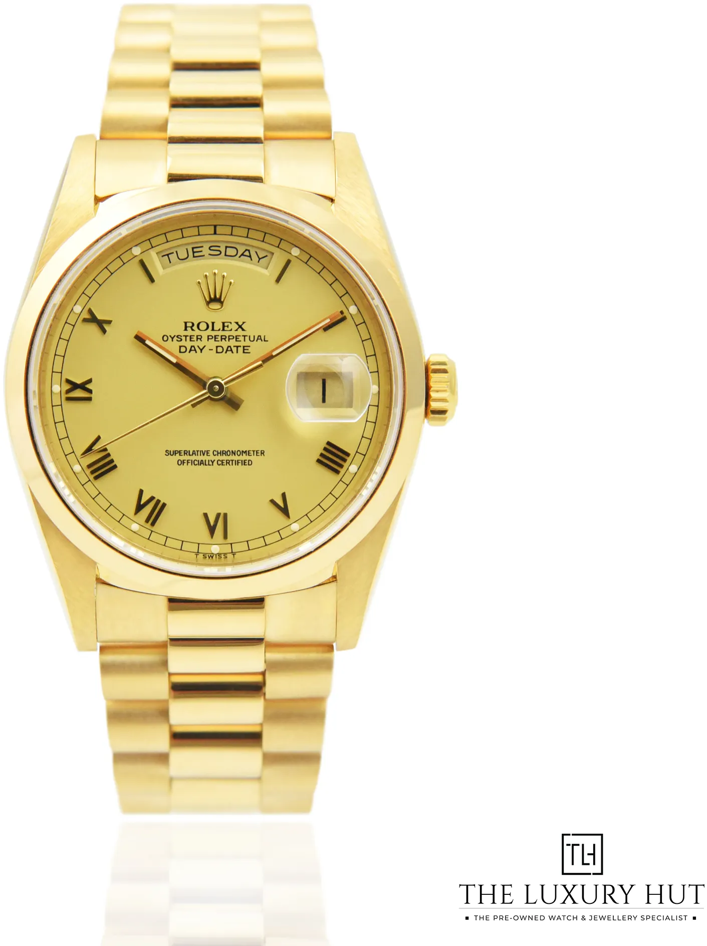 Rolex Day-Date 18208 36mm Yellow gold •