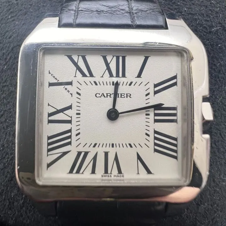 Cartier Santos W2009451 30mm White gold Silver