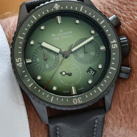 Blancpain Fifty Fathoms Bathyscaphe Chronographe Flyback 5200-0153-B52A 43.6mm Black ceramic Green