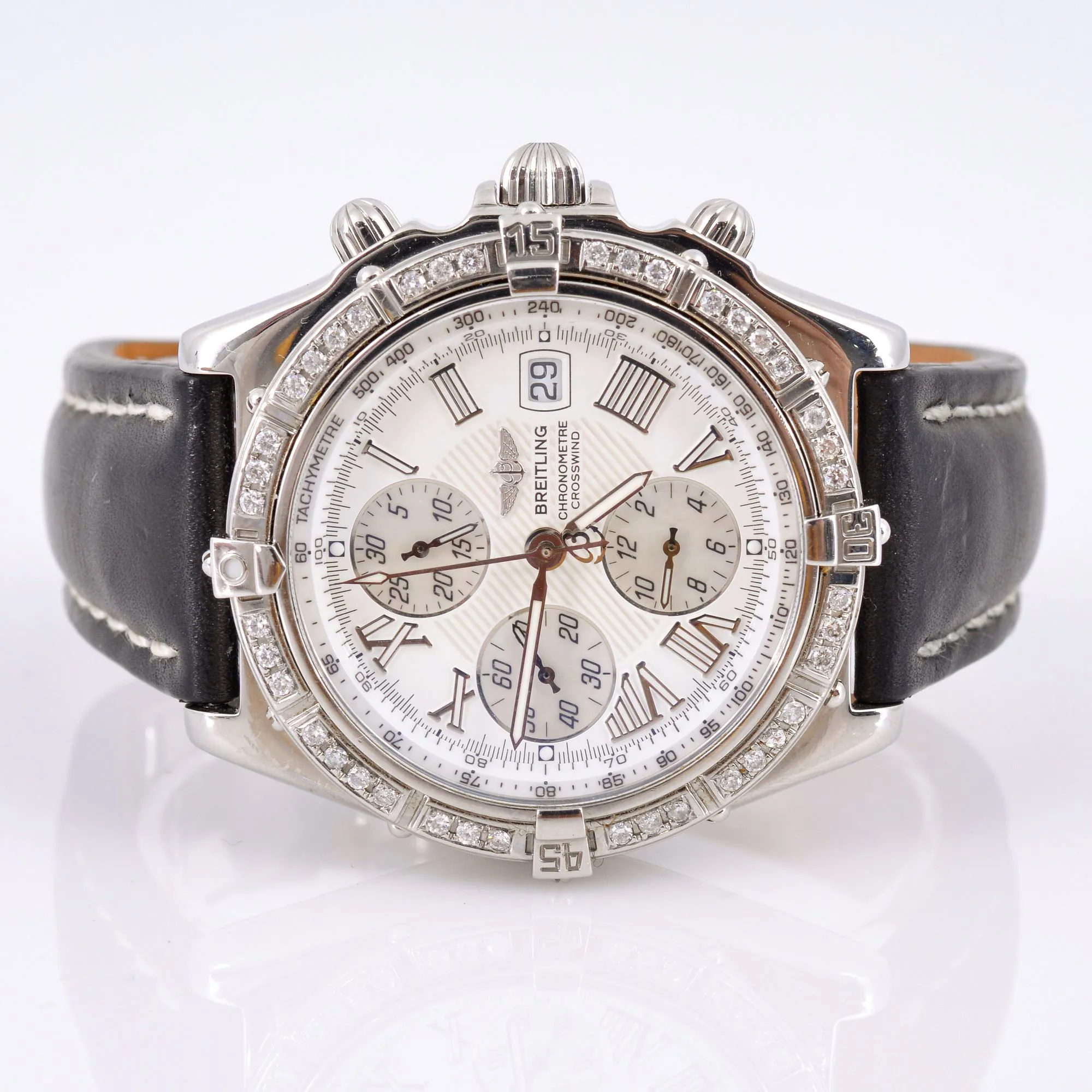 Breitling Crosswind nullmm Stainless steel and diamond Mother-of-pearl