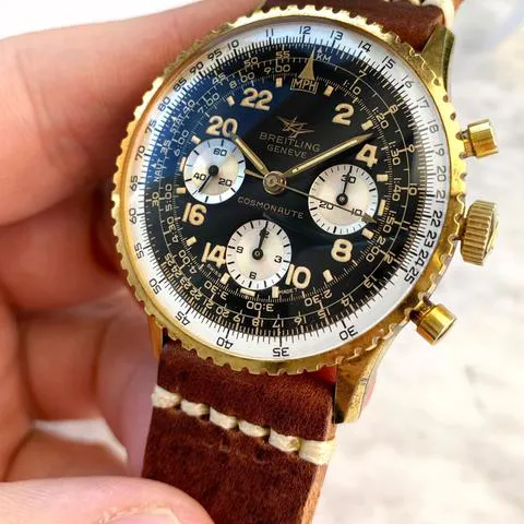 Breitling Navitimer Cosmonaute 809 41mm Yellow gold and Stainless steel Black 1