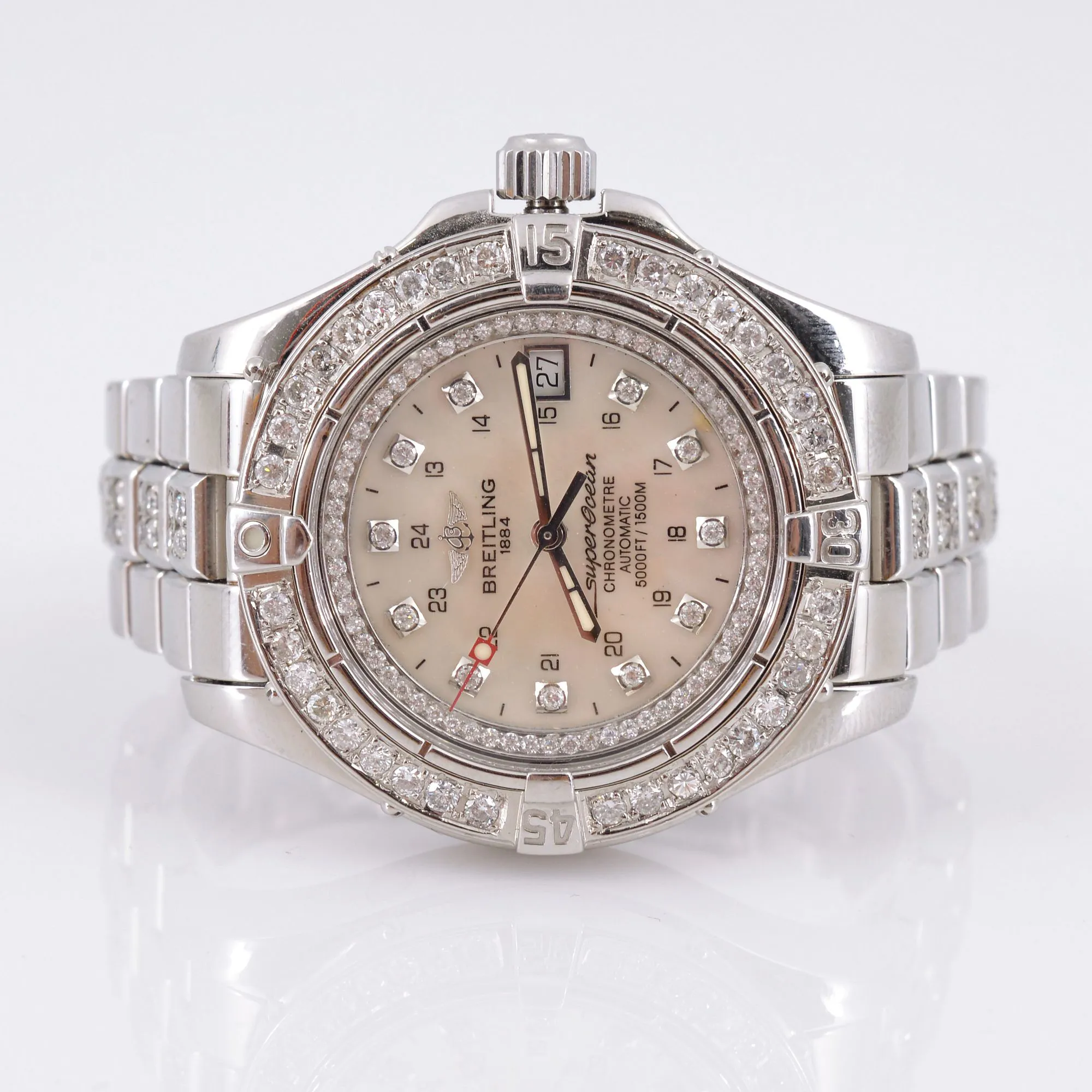 Breitling Superocean A17360 nullmm Stainless steel and diamond Mother-of-pearl