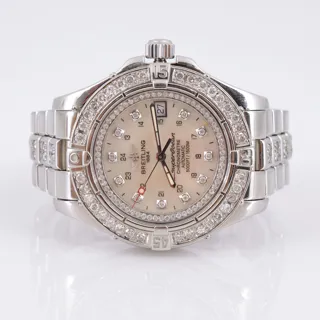 Breitling Superocean A17360 Stainless steel and Diamond White