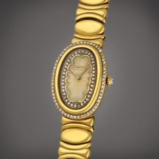 Cartier Baignoire Yellow gold and Diamond Gilt