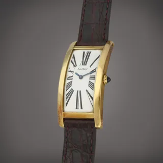 Cartier Tank Cintrée Yellow gold White