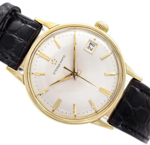 Eterna Eterna-Matic 33mm Yellow gold Silver