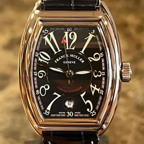 Franck Muller Conquistador 8000 SC 34mm Yellow gold Black