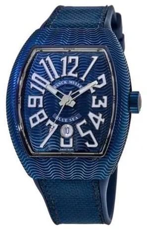 Franck Muller Vanguard V 45 SC DT BLUE SEA AC BL.AC 45mm Stainless steel Blue