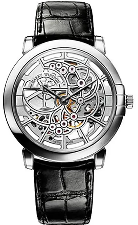 Harry Winston Midnight MIDAHM42WW001 42mm White gold Skeletonized