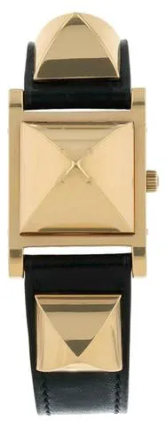 Hermès Médor 21117 23mm Gilt-metal White