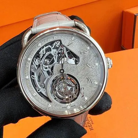 Hermès Arceau Hermès 43mm White gold Gray