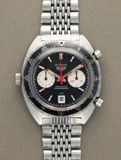 Heuer Autavia 1163V Stainless steel Black and White