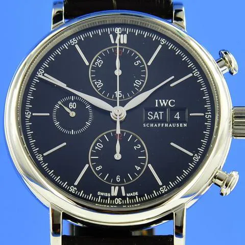 IWC Portofino Chronograph IW391008 42mm Stainless steel Black