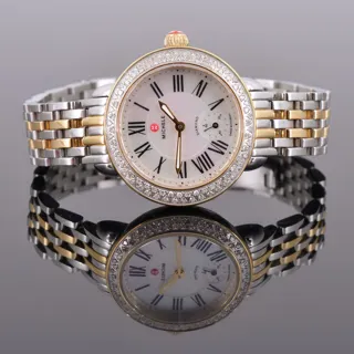 Michele Serein Yellow gold and Stainless steel and Diamond White