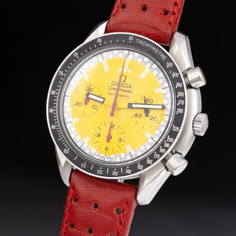 Omega Speedmaster Reduced 3810.12.40 39mm Stainless steel Yellow 3