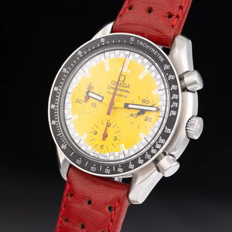 Omega Speedmaster Reduced 3810.12.40 39mm Stainless steel Yellow 4