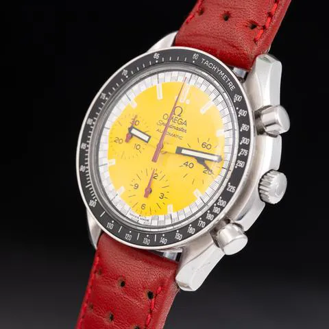 Omega Speedmaster Reduced 3810.12.40 39mm Stainless steel Yellow 5