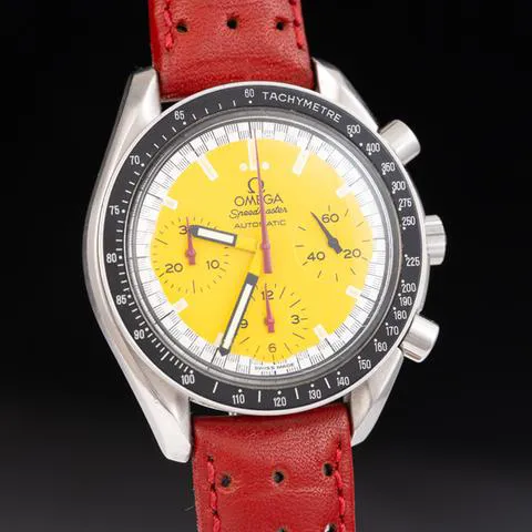 Omega Speedmaster Reduced 3810.12.40 39mm Stainless steel Yellow 7
